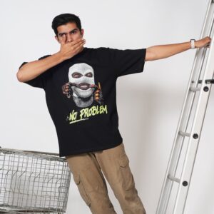 NO PROBLEM BLACK OVERSIZED T-SHIRT