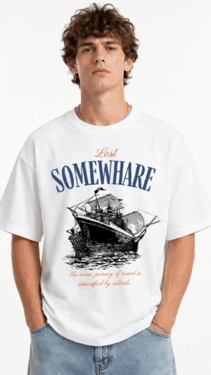 Lost Somewhere Vintage Oversized T-Shirt