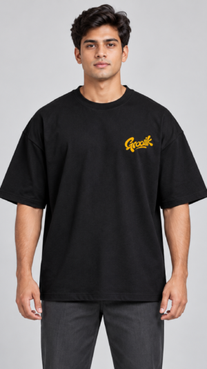 Everyday Black Oversized T-Shirt by Groovik